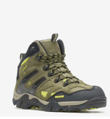 Wolverine Wilderness Mens Hiking Boots Shoes Waterproof W880232 Green Size 7.5