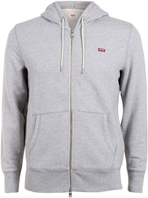 Levis Classic Zip Hoodie Jacke Grau Men Grey Kapuzenpullover Sweatshirt