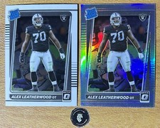 Lot Of 2 Alex Leatherwood  2021 Donruss Optic Football Base Rated Rookie & Holo