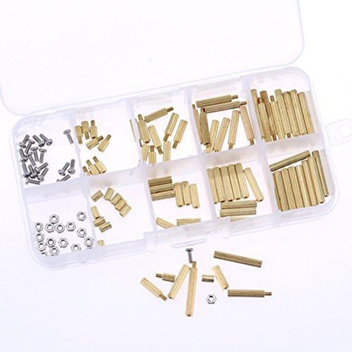 YIXISI 220 Pezzi M2 Maschio Femmina Nylon Esagonale Distanziatore Vite Distanziatore Dado Filettato Pilastro Assortimento Kit, Per PCB Board - Foto 6