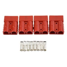 4 pc Power Products SB50 Connector Kit 50 Amps 36V Red Housing 6 gauge