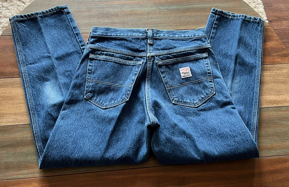 Pantalones de mezclilla vintage marca Pointer peto para mujer talla 10 pierna recta 30x 28 Foto 3 de 4