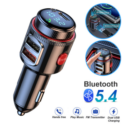 Bluetooth Auto FM Transmitter Radio Musik Adapter PD QC3.0 Zigarettenanzünder ！