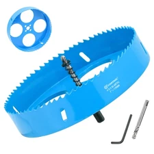 7 Inch Hole Saw with Arbor for Metal and Drywall Cutting, Bi-Metal Hole Cutte...