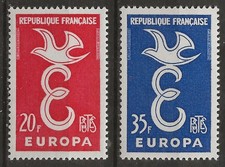 N° 1173/74**  PAIRE EUROPA 1958