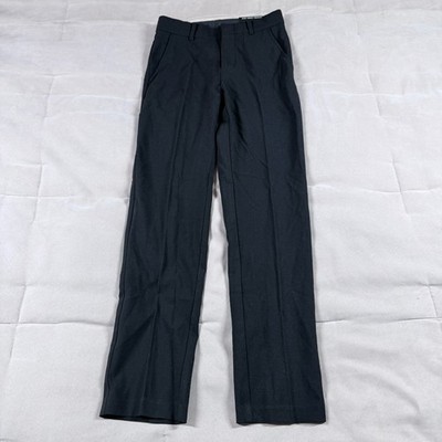 NWT Van Heusen Boys Slim Straight Leg Casual Pants Black Size 10