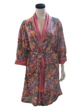 VTG Victoria Secret Gold Label Floral Terry Cloth Lined Robe Boho Y2K One Size