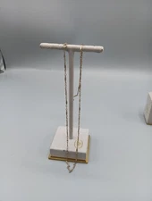 SARAH COVENTRY necklace vintage 70s goldtone metal double mesh twist barrel clsp