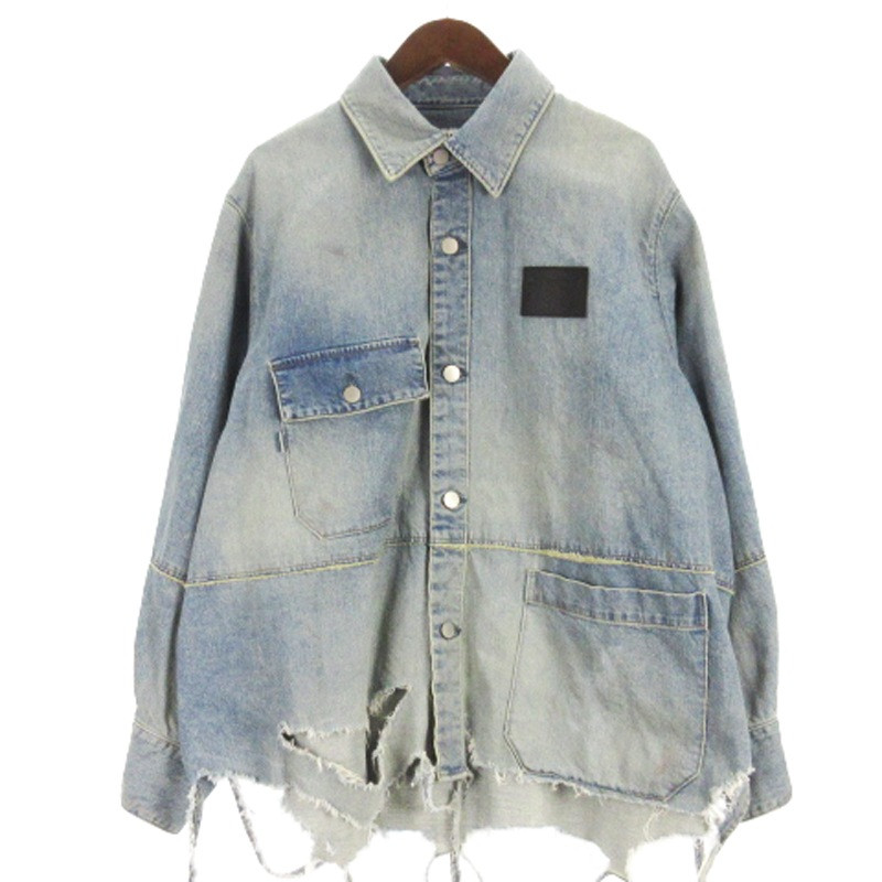 Jieda Damage Over Denim Shirt Jacket Damaged Fabricate Jie-23S 