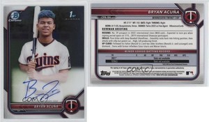 2022 Bowman Chrome Prospect Auto Bryan Acuna #CPA-BA Auto