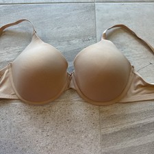 No Boundaries T Shirt Bra Beige Lightly Lined Solid Fully Adjustable Straps New