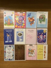 LOT of 12 Various Greeting Cards Birthday  Graduation, Anniversary 