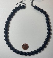 NATURAL BLACK AGATE MATTE FACETED ONYX ROUND STRAND 10 MM WHOLESALE