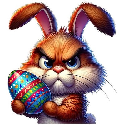 3x grouchy Easter bunny car sticker decal set 9x9 cm 3 motifs Easter