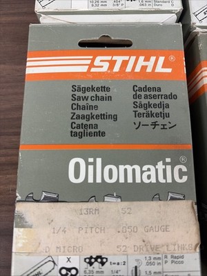 Still Oilomatic Chain 13rm 52.     1/4 Pitch, .050 Gauge, Rapid Micro, 52 Links