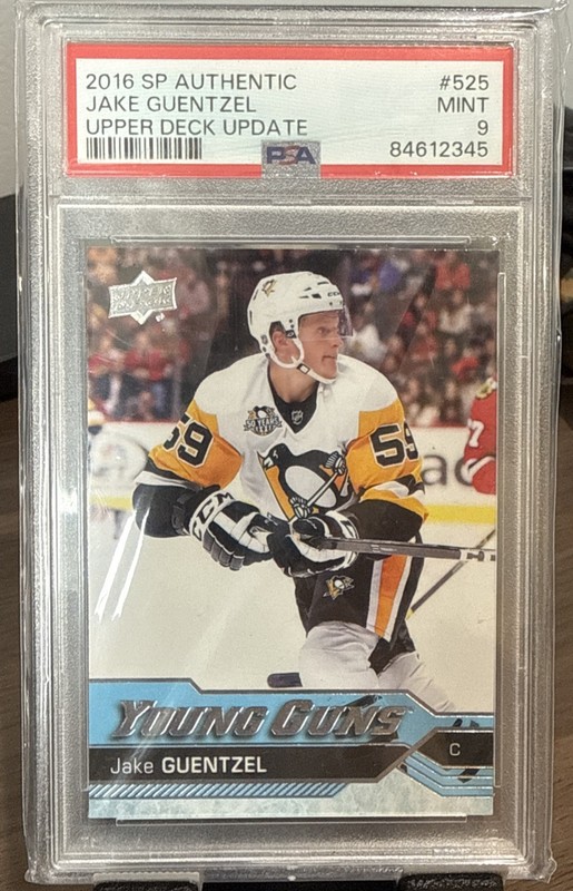 2016-17 Upper Deck Jake Guentzel Young Guns PSA 9  #525 UD Update - Penguins