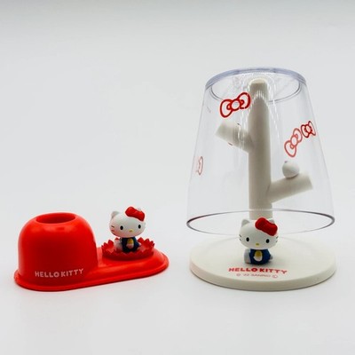 Sanrio Hello Kitty Toothbrush Holder Set w/ Cup & Stand Cute Bathroom Organizer
