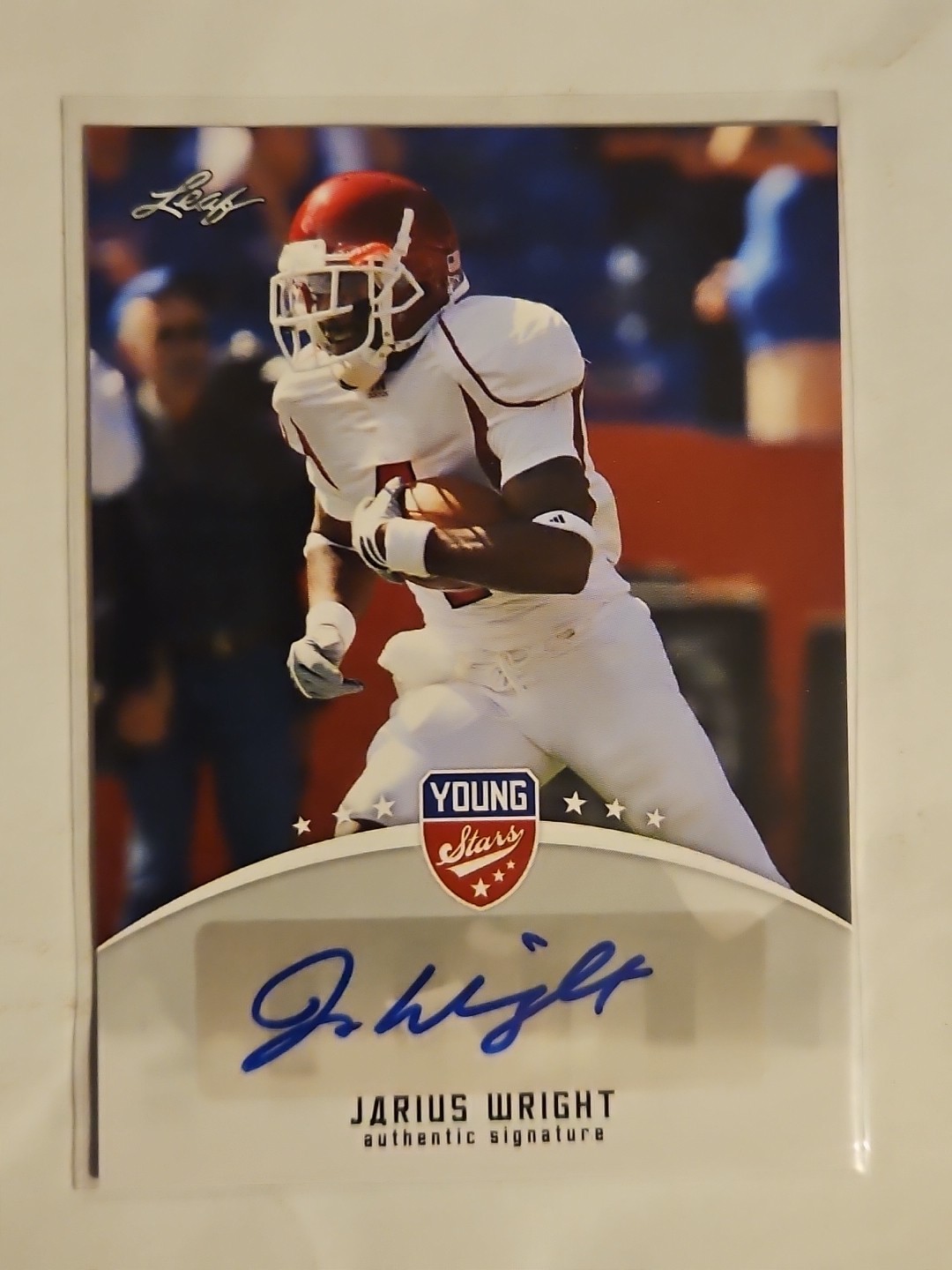 Jarius Wright Leaf Valiant #JW1 Autograph