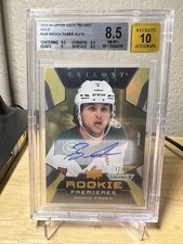 2023-24 Upper Deck Trilogy Rookie Premieres Lvl 3 Brock Faber Gold Auto /13 BGS
