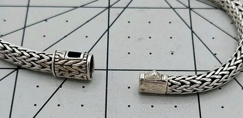 John Hardy Mens Sterling Silver Weave Bracelet - Picture 4 of 8