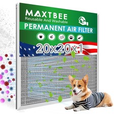 MAXTBEE 20x20x1 Air Filter Electrostatic Reusable Washable