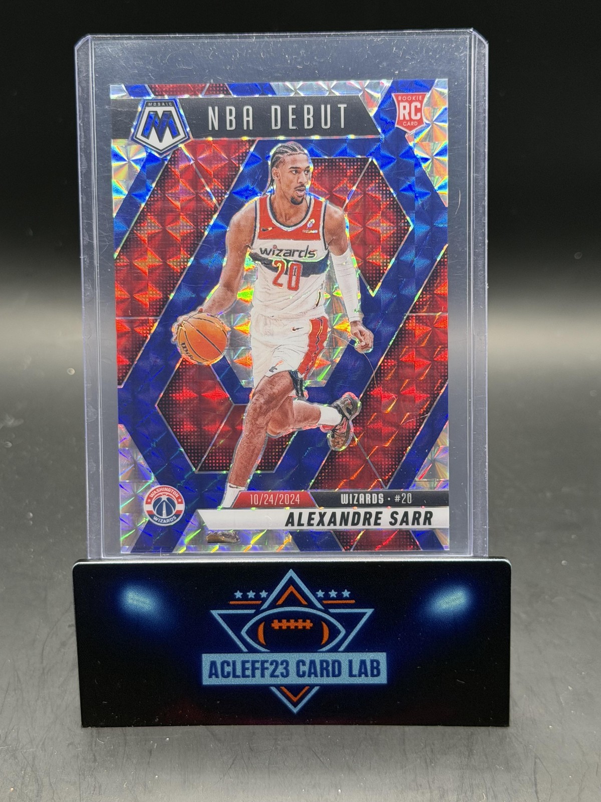 2024-25 Panini Mosaic #254 Alexandre Sarr Choice Blue Mosaic #/45