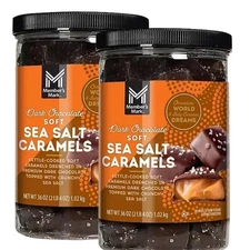 Member's Mark Dark Chocolate Soft Sea Salt Caramels, 36 oz (2 Pack)