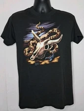 Vintage 1989 Snake Scorpion & Skull T-Shirt Black