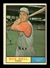 1961 Topps #215 Gus Bell Reds VG-EX+ *6e