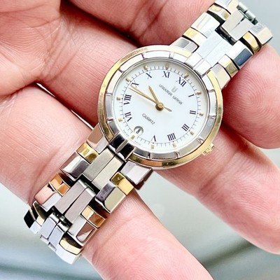 Vintage Universal Geneve 656.501 Date 18KGP/Stainless Steel Quartz Ladies Watch