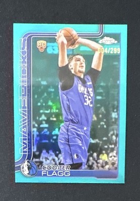 Cooper Flagg  2025-26 Topps Chrome Teal Refractor RC/299