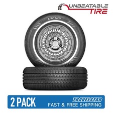 Set Of 2 Travelstar Un106 22575r15 102s 18mm White Wall As Passenger Car Tires