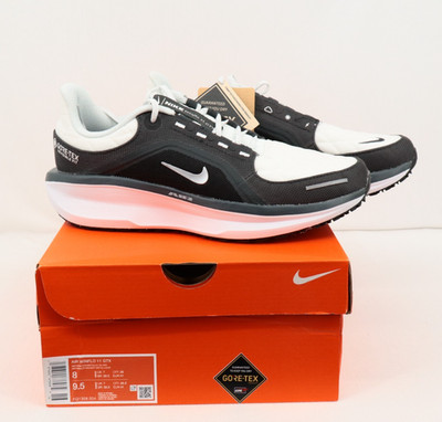Nike Air Winflo 11 GTX GORE-TEX Mens Running Shoes Black White 8 New With Box