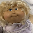 1986 Hm 15 cabbage patch Kid Doll Cornsilk hair single pony OK factory cpk dress