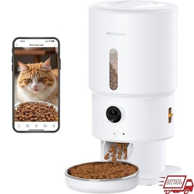 Automatic Cat Feeder W/ HD Camera Two Way Audio Motion Detection Smart App New