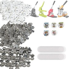 500 Sets 1 inch 25mm Pin Back Button Parts, DIY Round Button Badge Parts, Set In