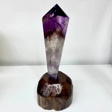 1.55LB Top natural amethyst Scepter healing specimen