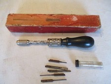 Vintage miller Falls Automatic Push Screw Driver Set in the Box