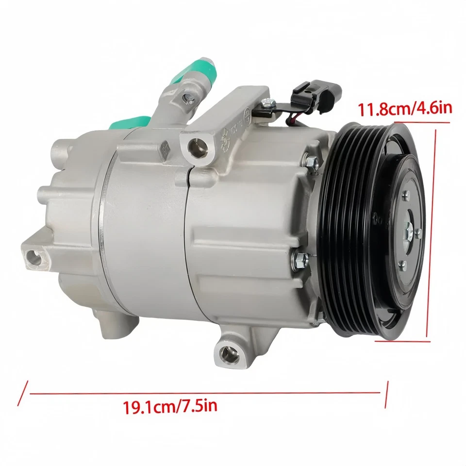 Compresor de aire acondicionado para Kia Forte/Soul y Hyundai Elantra 1,8 L 2,0 L 2014 2015-2019 Foto 3 de 4