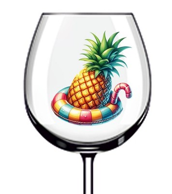 12x Ananas Küche Shop Vinyl Aufkleber Abziehbild Becher Weinglas Flasche Becher Van