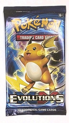 Pokemon XY Evolutions Booster Pack Brand New - Raichu Artwork