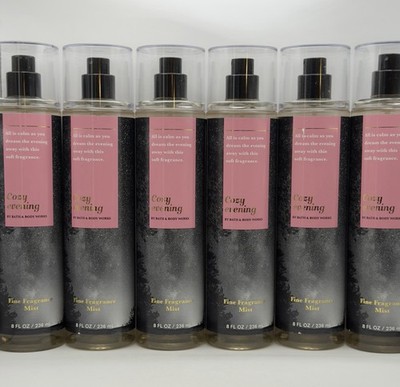 Bath and Body Works COZY EVENING Fine Fragrance Body Mist 8 oz Set of 6