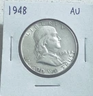 Key Date 1948 Franklin Half Dollar  AU Nice Bell Lines