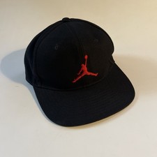 Air Jordan Youth Adjustable Baseball Cap Hat Snapback Jumpman Logo Black Red