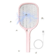 Electric Fly Swatter Racket 3000V Bug Zappers, Mosquito Zappers USB Rechargea...
