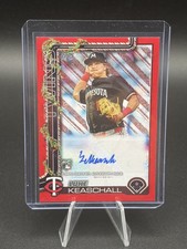 Luke Keaschall 2025 Topps Holiday Player Autograph /10 RED