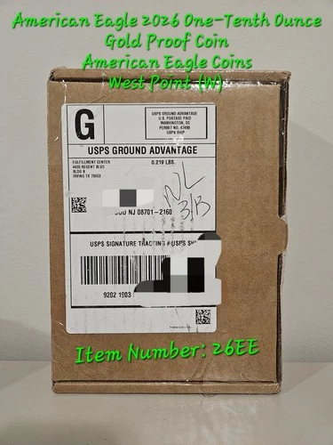 2026 W Gold American Eagle $5 Proof Coin, 1/10 th OZ.  W/OGP (Sealed Box) #26EE