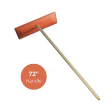 Shuttsco Snow Rake with 72" Wooden Handle, 18" Head - Sno-Rake Snow Broom
