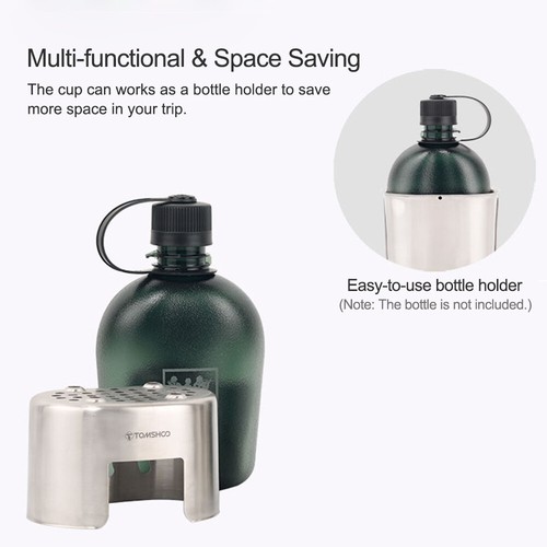 Canteen Cup Stand Edelstahl Holzofen für Camping Wandern R6R8 - Bild 4 von 8