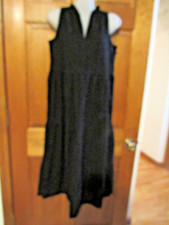 $110 LOFT TIERED SWING DRESS Black Swiss Dot Sleeveless Lined Cotton XXS 31" 00